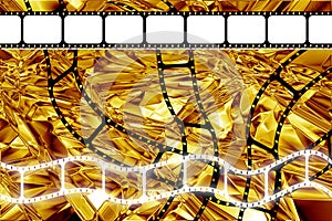 Golden era movie film reel strip