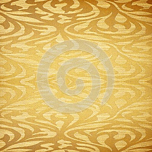Golden fabric floral ornament pattern