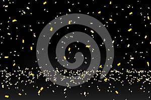 Golden Fallen Confetti. Vector Design Element For Holiday Decoration