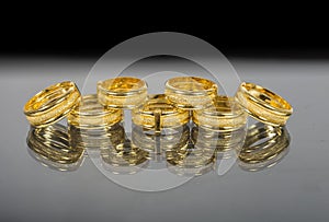 Golden fancy rings