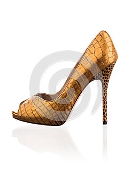 Golden Fashionable women shoe