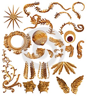 Golden feather elements