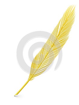 Golden feather quill