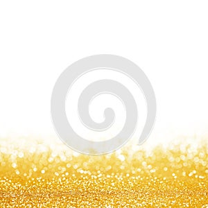 Golden festive glitter background