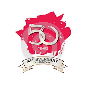 Golden of fiftieth anniversary logo