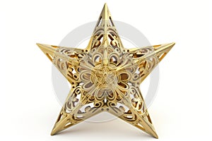Golden Filigree Star Ornament