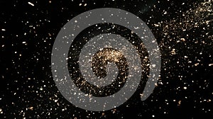 Golden Fireworks Display at Night