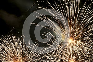 Golden fireworks for New Year 2013