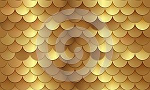 Golden fish scale vector background