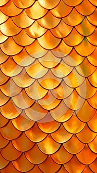 Golden fish scales, textured background. Snake, lizard, reptile gold skin. Luxurious golden sequins. Concepts of luxury