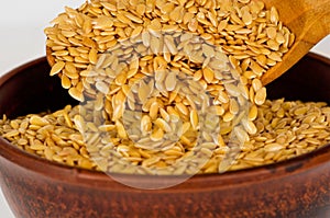 Golden flax seed. Super food