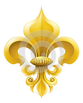 Golden Fleur-de-lis illustration