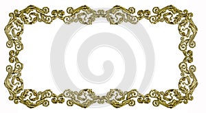 Golden floral frame