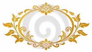 Golden Floral Frame Elevate Your Design with Stunning Vector Graphics