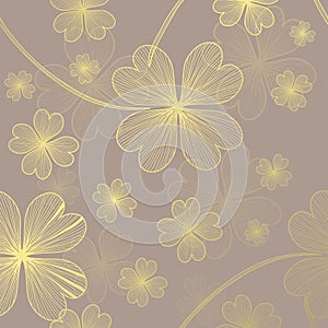 Golden floral pattern