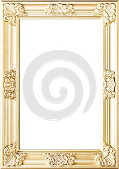 Golden Flowers Photo Frame