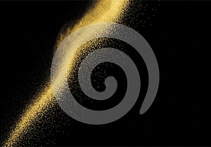 Golden Flowing Light Abstract Background