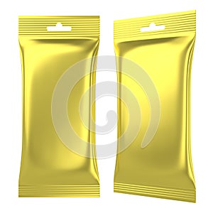 Golden foil pouch sealed plastic bag