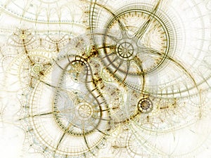 Golden fractal clockwork