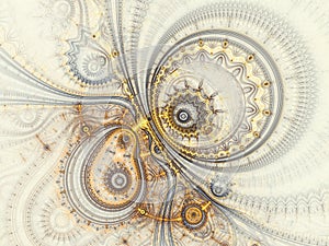 Golden fractal clockwork