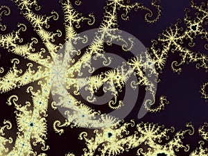 Golden fractal spiral