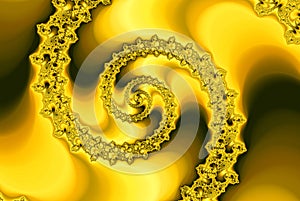 Golden Fractal Spiral, luxury rose