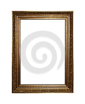 Golden frame with clipping path