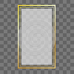 golden frames. Luxury vintage border, Label, logo design element. Hand drawn vector Illustration. gold stroke. Eps 10