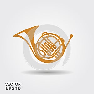 Golden French Horn Icon
