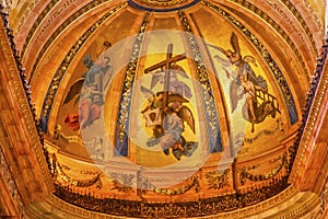 Golden Frescos Dome San Francisco el Grande Madrid Spain