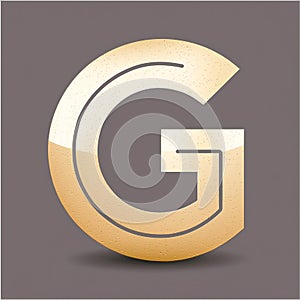 Golden g letters illustration monogram