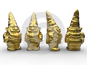 Golden garden gnomes