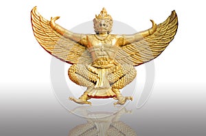 Golden garuda statue