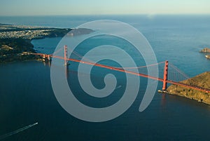 Golden gate bridge from the air