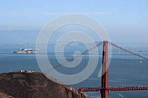 Golden Gate Bridge and Alcatraz