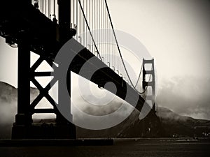 Golden Gate Bridge - Black and White