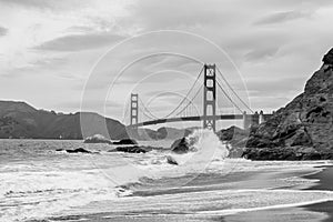 Golden Gate Bridge Black and White