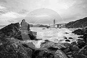 Golden Gate Bridge Black and White