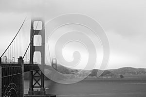 Golden Gate Bridge Blanketed by the Rolling Clouds