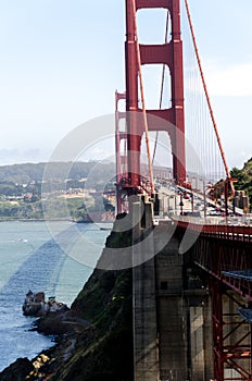 Golden Gate bridge in the city of San Francisco