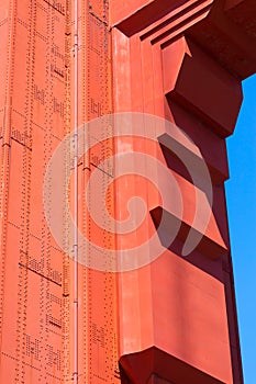 Golden Gate Bridge details in San Francisco California