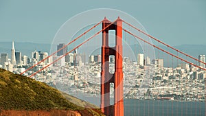 Golden Gate Bridge and downtown San Francisco