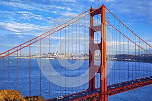 Golden Gate Bridge and downtown San Francisco