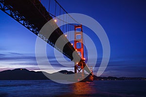 The Golden Gate Bridge at Dusk