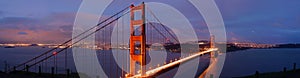 Golden Gate Bridge at dusk