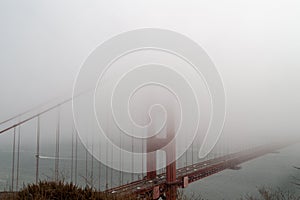 Golden Gate Bridge in fog