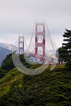 Golden Gate Bridge in a fog