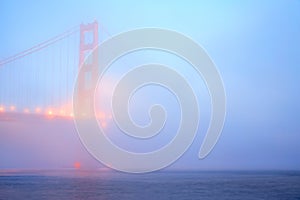 Golden Gate Bridge in fog