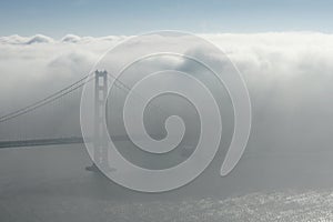 Golden Gate Bridge in fog