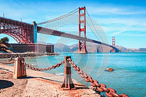 Golden Gate Bridge with Fort Point, San Francisco, California